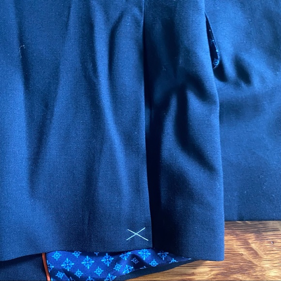 NWT TALLIA Solid Wool Blend Sport Coat in Navy Blue - Picture 10 of 10